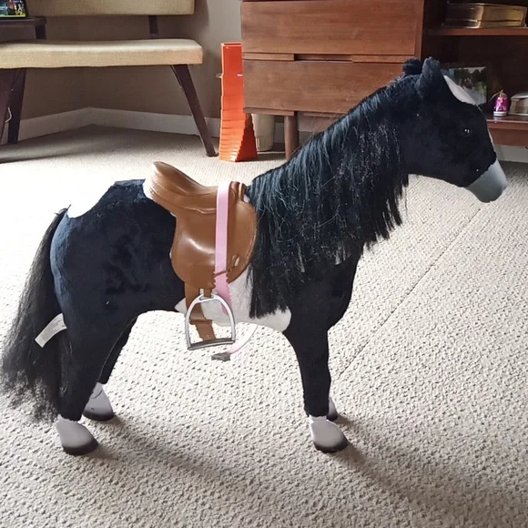 Palomino Riding Poseable Horse & Saddle Fit American girl My Life & 18" Dolls - Picture 2 of 7